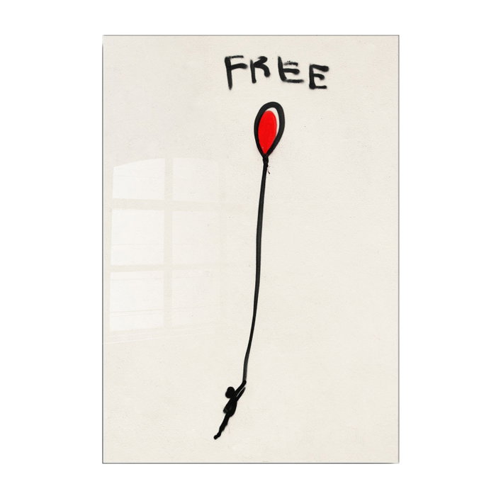 Wallity Cuadro Decorativo de Vidrio Templado Banksy 30 x 45 cm Wallity Cuadro Decorativo de Vidrio Templado Banksy 30 x 45 cm